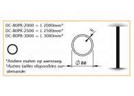 DC-80PR-2000~~RONDE PAAL VOOR KOLOM 80MM - L.2000MM