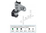 CHARNIERE INDUSTR. - 180° OUVERTURE - ALU - EMB 2 PIECES