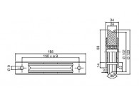 RC120-12-2V~~WIELEN VERZ.ST.2KOGELL-GESL.MONTAGE