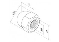 240650-865~~Zeskantige dopmoer, hoge vorm QS-513- per 50x