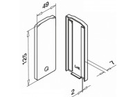 168012-00-18~~EINDKAP LINKS EN RECHTS V. BODEMPROFIEL EASY-GLASS