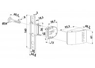 P00006088 - Set Push en aluminium avec carré de 8mm,longueur de 60mm