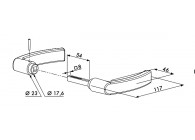 P00006276 - Paire de poignées en polyamide avec carré de 54mm