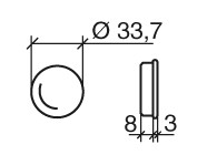 EMBOUT PR TUBE 33.7 X 2MM PLANE