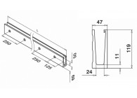 Profil de sol Easy Glass Slim montage latéral 5 M