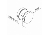 140742-10~~Glasverbinder,MOD 0742,D50mm,voor 12,7620,76mm