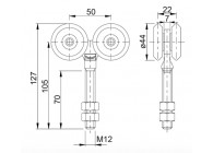 4C-M~~ROL MET 4 WIELEN GESTAMPT EN GELAGERD 44MM