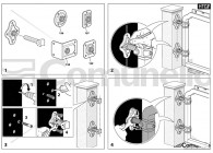 PLATINE  RECTANGULAIRE  AVEC ECROU REGLABLE M18