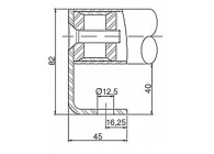 ELEMENT DE FIXATION - PROTECTION DE FENETRE PR TUBE 42.4X2MM