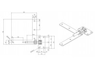 130-WH-M20DX~~SP-130M20-C  L SCHARNIER - L=300MM- RAL 9005