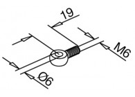 147350-619~~EASY FIX OOG BOUT DIN 444, M6X12MM, VPE 10STUKS