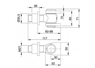 GOND REGLABLE AVEC DOUILLE A SOUDER M27