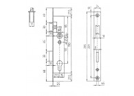 100430E~~P143 OMKEERBAAR VERZINKT INBOUWSLOT VR PROFIEL 50 TOT 80  DM 27.5mm