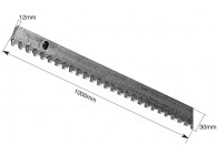 91112~~GEGALVANISEERDE TANDLAT 30X12MM - 1 M.