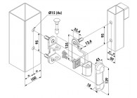 3DM-VP100-P50-A2~~P00006716 - Prijs per set van 2-Scharnier 3-dimensioneel regelbaar inox