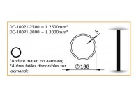 DC-100P1-3000~~RONDE PAAL VOOR KOLOM 100MM - L.3000MM