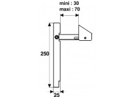 ARRETOIR DE PORTAIL ZINGUE AVEC RESSORT INOX