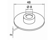 Cale caoutchouc pour adaptateur de verre Ø 48 mm