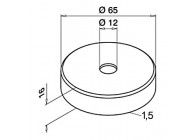 cache pour support modéle 0118, Ø65mm