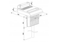 P00006489 - Butée réglable de 40-60mm (profil du portail)-pour VSA-VSF-ELECTRADROP