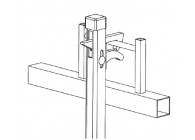 P00006701 - Arrêt de porte galvanisé à chauD- Pour profils avec une largeur max. de 50mm