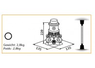 EXTREMITE POUR COLONNE 60MM - TEMPLE A