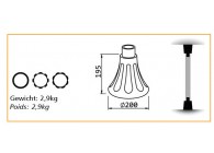 DC-80TROMPROY B~~UITEINDE VOOR KOLOM 80MM - TROMPETTE ROYAL B