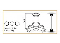 DC-80TRAD A~~UITEINDE VOOR KOLOM 80MM - TRADITION A