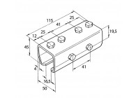 85201~~85201 Verbindingsmof verzinkt voor rail TYPE 30