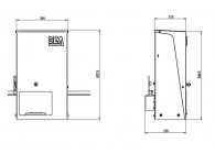 619100~~IRONBOX-XS ijzeren anti-vandaal behuizing (RAL 9006) voor REV en GULLIVER