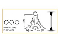 DC-80TROMPROY A~~UITEINDE VOOR KOLOM 80MM - TROMPETTE ROYAL A