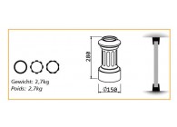 DC-80TRADROY B~~UITEINDE VOOR KOLOM 80MM - TRADITION ROYAL B