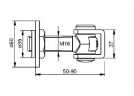 GOND REGLABLE AVEC ECROU A VISSER M16