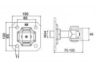 GOND REGLABLE AVEC PLATINE A VISSER M20