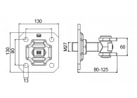 GOND REGLABLE AVEC PLATINE  ECROU A VISSER M27