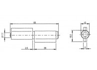 402Z-80~~VERZ LASPAUMEL MET KORTE AANLASLIP  LOSSE STIFT