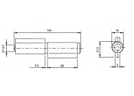 402-140~~LASPAUMEL MET KORTE AANLASLIP  LOSSE STIFT