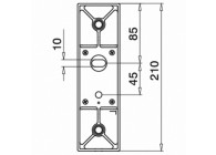 Adaptateur à verre carré, mod. 4762,