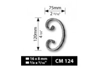 VOLUTE MARTELE 120X75MM PLAT 16X8MM