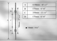 BALUSTRE # 14MM - LONGUEUR 1150MM