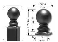 SPHERE CREUSE EN ACIER MOULE - SOUDABLE, NON GALVANISABLE