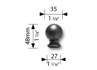 SPHERE CREUSE EN ACIER MOULE - SOUDABLE ET NON GALVANISABLE