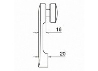 Adaptateur à verre - spider 1 bras Ø40mm