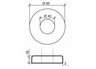 ROSACE EN ACIER POUR TUBE 42.4