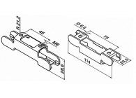 Adaptateur p/ tube à fd de gorge / main-courante