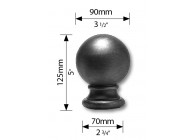 SPHERE CREUSE EN ACIER MOULE - SOUDABLE- NON GALVANISABLE