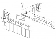 P00006984 - Prix par 2 pièces-bras charnière en inox 400mm,percé 4x9mm