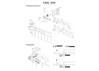 P00006984 - Prix par 2 pièces-bras charnière en inox 400mm,percé 4x9mm