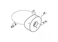 Q-web adaptateur pour tube, Ø42,4 mm EMB 12 PCES