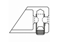 Entretoise p/ câble Ø3,2-4mm, fixation sur plat